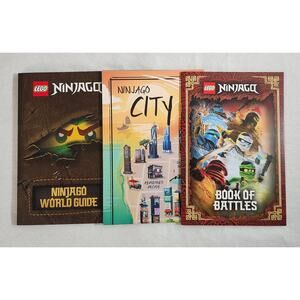 Lego Ninjago World Guide Book, Book Of Battles & City Map Pre-owned